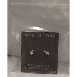 Primrose Elephant Danty Earrings -‎ Cubic Zirconia Sterling Silver